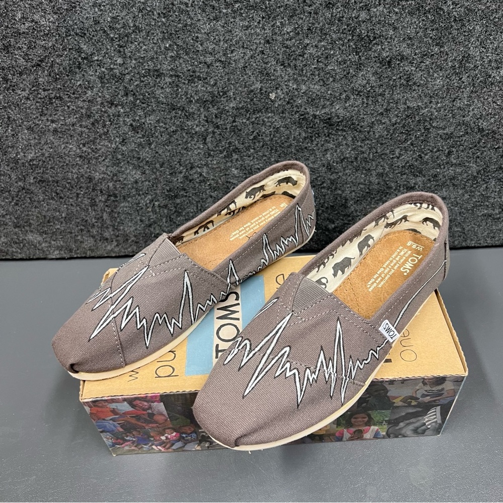 Toms Alpargata Classic “EKG” Slip On Women’s Shoes Size 9.5 - Picture 6 of 12